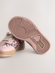 Pink Floral Lace Up Retro Trainers - Image 5 of 5