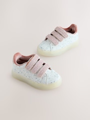 White Unicorn Touch Fasten Light Up Trainers - Image 3 of 7