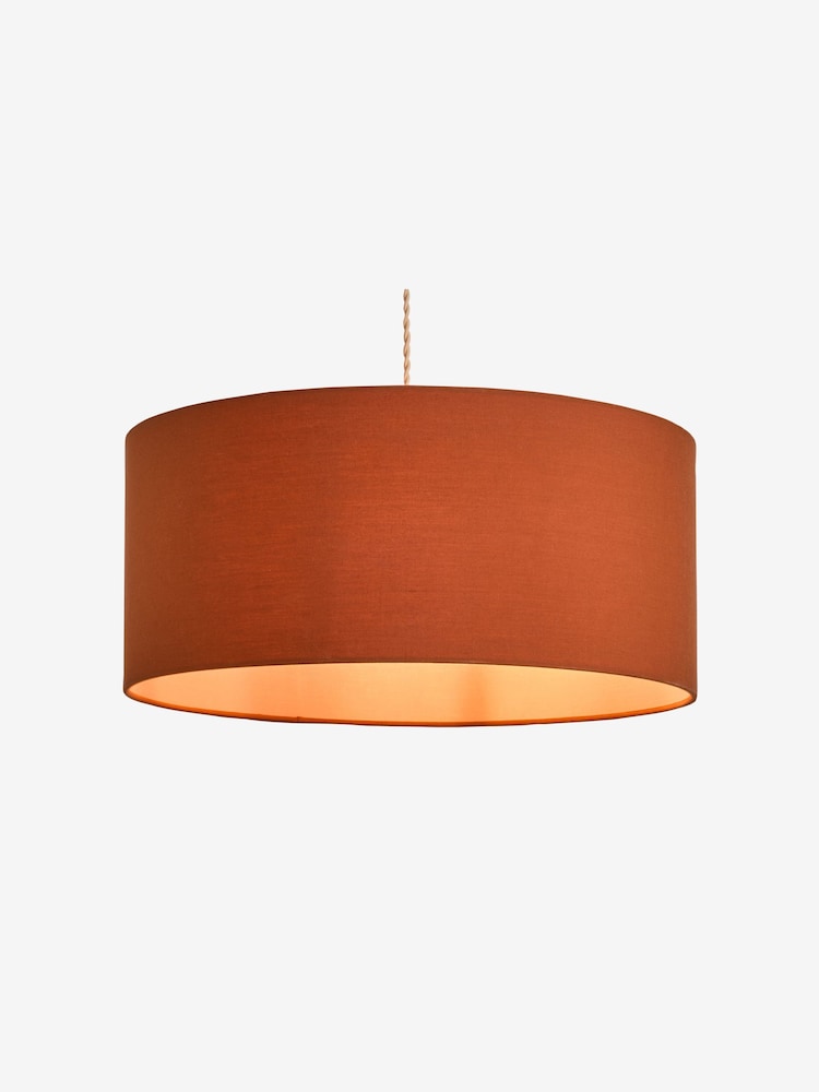 MADE.COM Orange/Pink Oro Pendant Drum Lamp Shade - Image 4 of 4