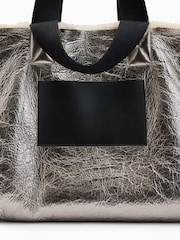 AllSaints Brown Izzy Shearling Tote Bag - Image 6 of 7