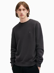 AllSaints Black Raven Crew 100% Organic Cotton Jumper - Image 1 of 5