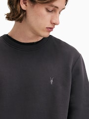 AllSaints Black Raven Crew 100% Organic Cotton Jumper - Image 4 of 5