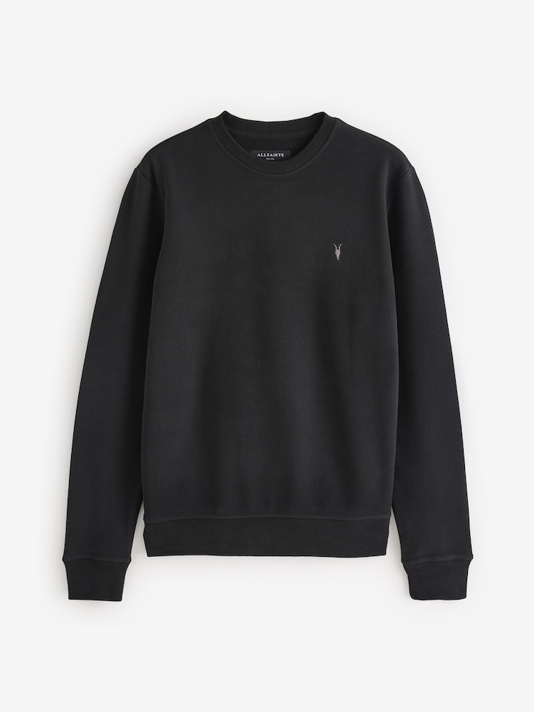 AllSaints Black Raven Crew 100% Organic Cotton Jumper - Image 5 of 5