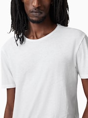 AllSaints White Figure Shortsleeve Crew 100% Cotton T-Shirt - Image 2 of 7