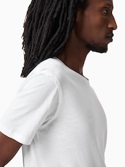 AllSaints White Figure Shortsleeve Crew 100% Cotton T-Shirt - Image 4 of 7