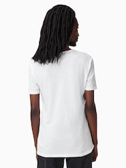 AllSaints White Figure Shortsleeve Crew 100% Cotton T-Shirt - Image 5 of 7