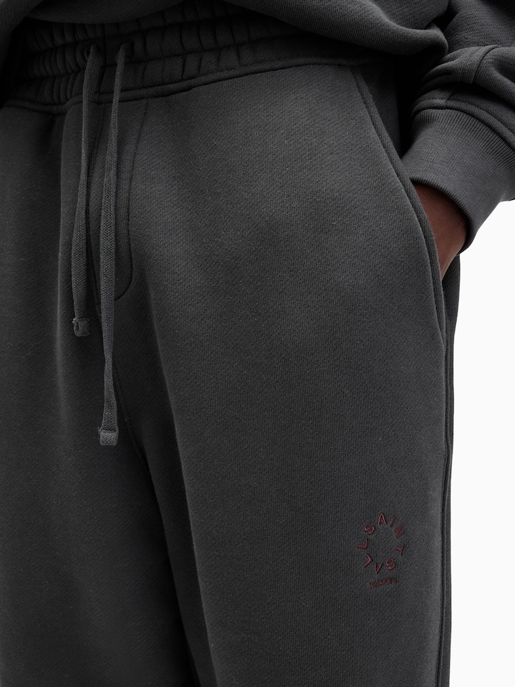 AllSaints Black 100% Organic Cotton Haven Sweatpants - Image 3 of 9
