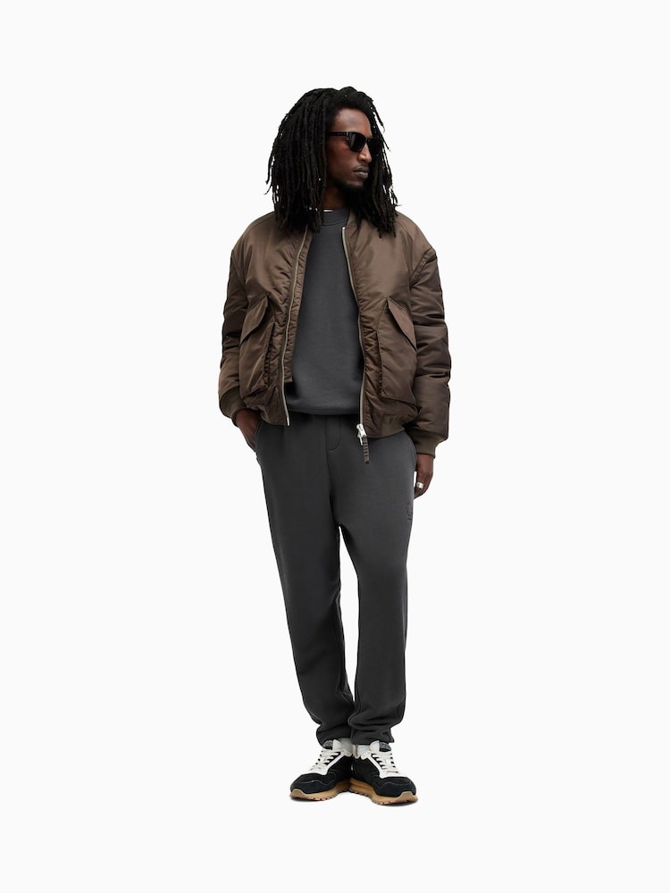 AllSaints Black 100% Organic Cotton Haven Sweatpants - Image 6 of 9