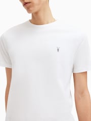 AllSaints White Brace Short Sleeve Crew 100% Organic Cotton T-Shirt - Image 2 of 6