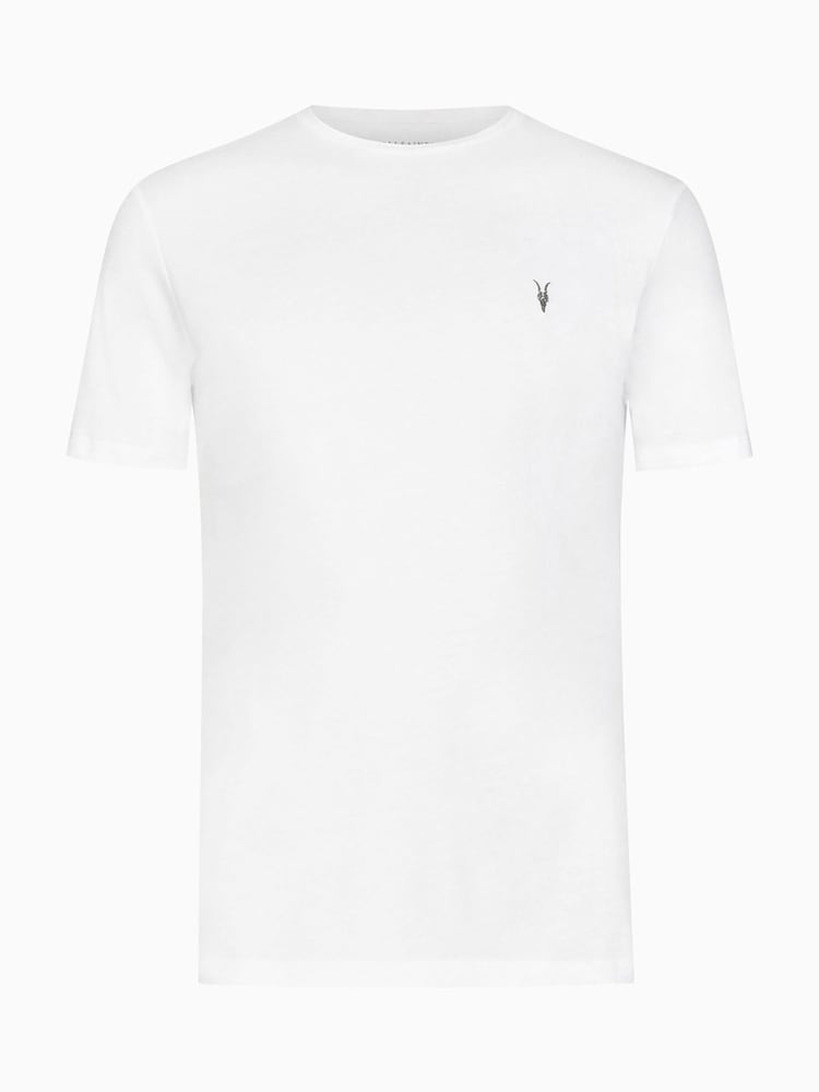 AllSaints White Brace Short Sleeve Crew 100% Organic Cotton T-Shirt - Image 6 of 6