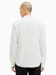 AllSaints White Lovell Long Sleeve 100% Organic Cotton Shirt - Image 2 of 7