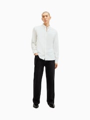 AllSaints White Lovell Long Sleeve 100% Organic Cotton Shirt - Image 3 of 7