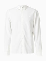 AllSaints White Lovell Long Sleeve 100% Organic Cotton Shirt - Image 7 of 7