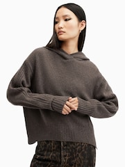 AllSaints Brown Ines Hoodie - Image 1 of 7