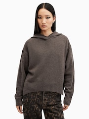 AllSaints Brown Ines Hoodie - Image 4 of 7