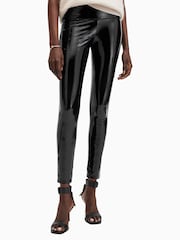 AllSaints Black Cora Shine Leggings - Image 2 of 7