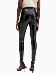 AllSaints Black Cora Shine Leggings - Image 5 of 7