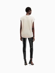 AllSaints Black Cora Shine Leggings - Image 6 of 7