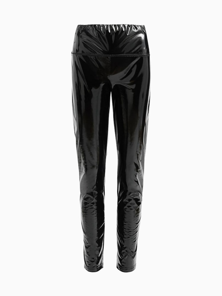 AllSaints Black Cora Shine Leggings - Image 7 of 7