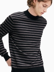 AllSaints Black Andi Mock Neck Jumper - Image 2 of 7
