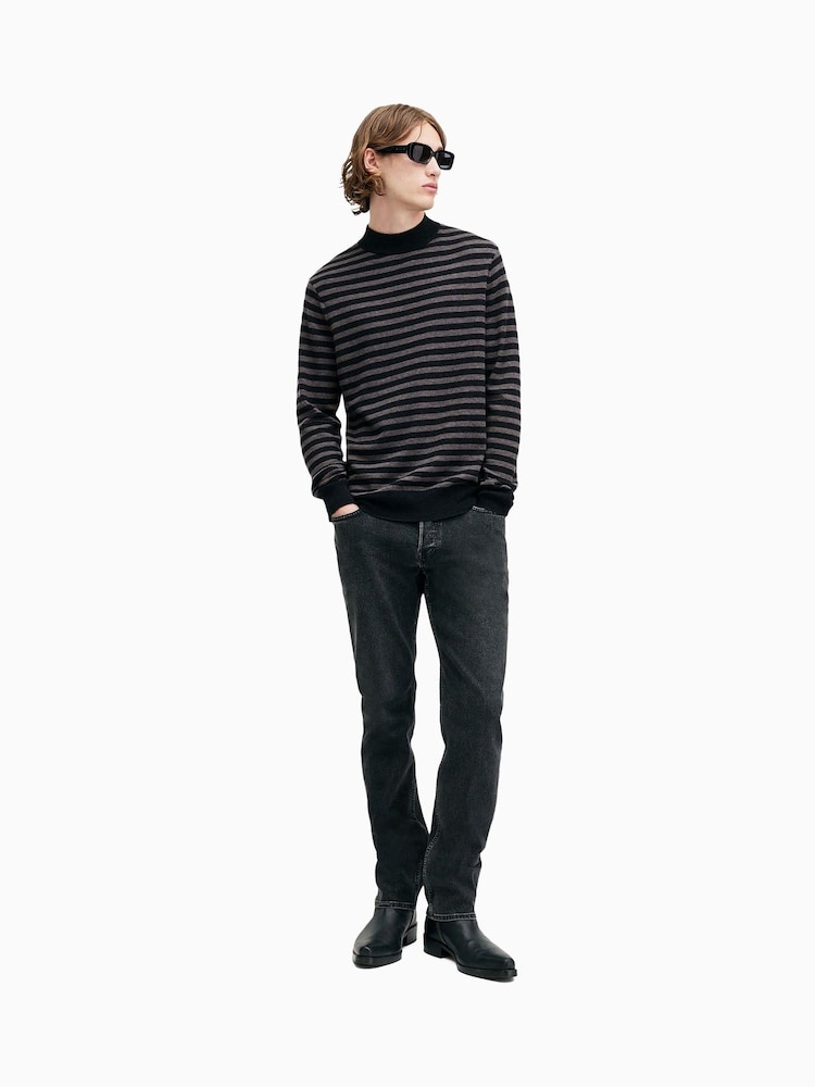 AllSaints Black Andi Mock Neck Jumper - Image 3 of 7