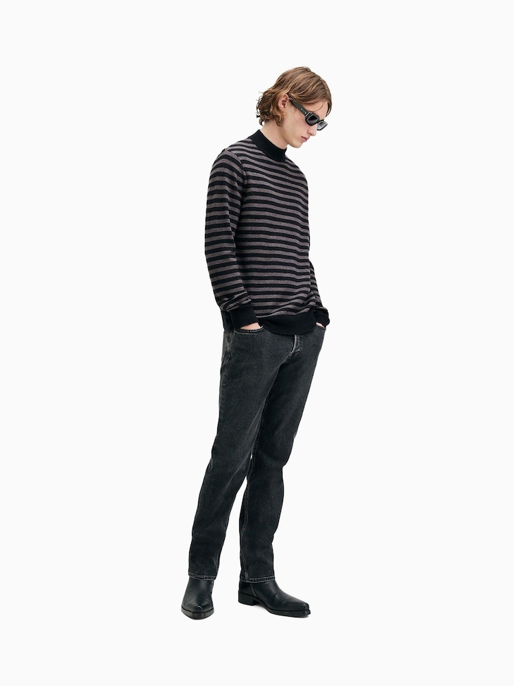 AllSaints Black Andi Mock Neck Jumper - Image 6 of 7