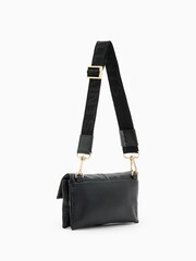 AllSaints Black Ezra Quilt Cross-Body Bag - Image 2 of 9