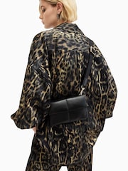 AllSaints Black Ezra Quilt Cross-Body Bag - Image 7 of 9
