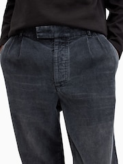 AllSaints Black ELM 100% Organic Cotton Trousers - Image 3 of 8