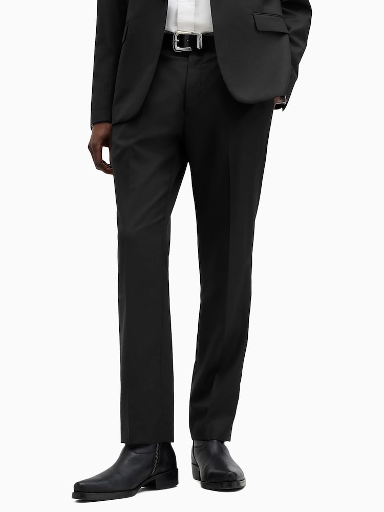 AllSaints Black Tisbury Trousers - Image 1 of 8