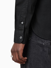 AllSaints Black Hawthorne Long Sleeve Shirt - Image 4 of 7