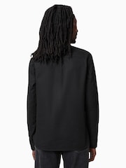 AllSaints Black Hawthorne Long Sleeve Shirt - Image 6 of 7