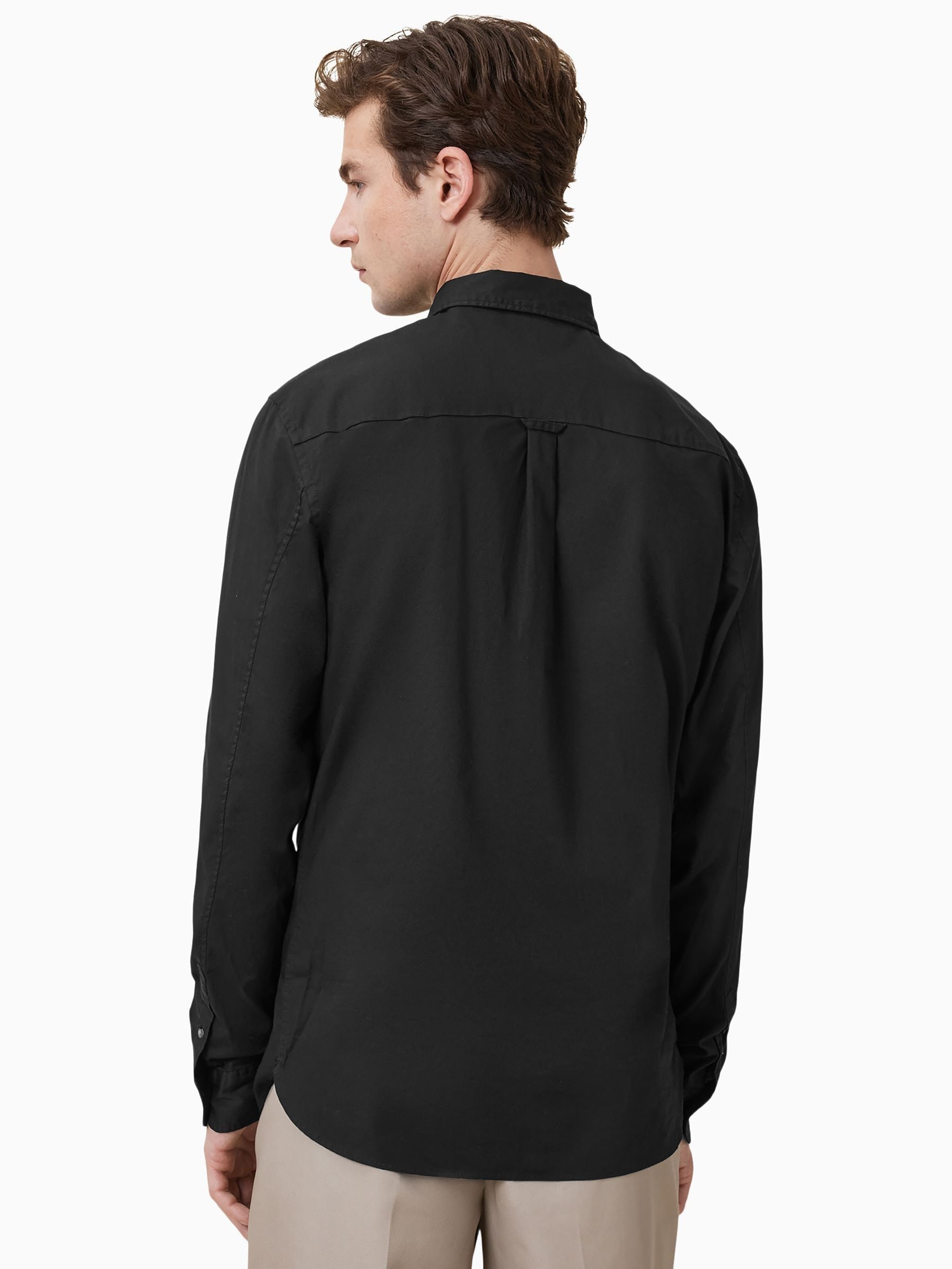 Buy AllSaints Black Hawthorne Black Long Sleeve Button Up Shirt
