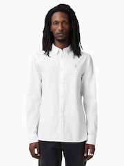 AllSaints White Hawthorne Long Sleeve Shirt - Image 1 of 9