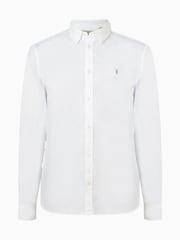 AllSaints White Hawthorne White Long Sleeve Button Up Shirt - Image 10 of 10