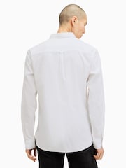 AllSaints White Hawthorne Long Sleeve Shirt - Image 8 of 9