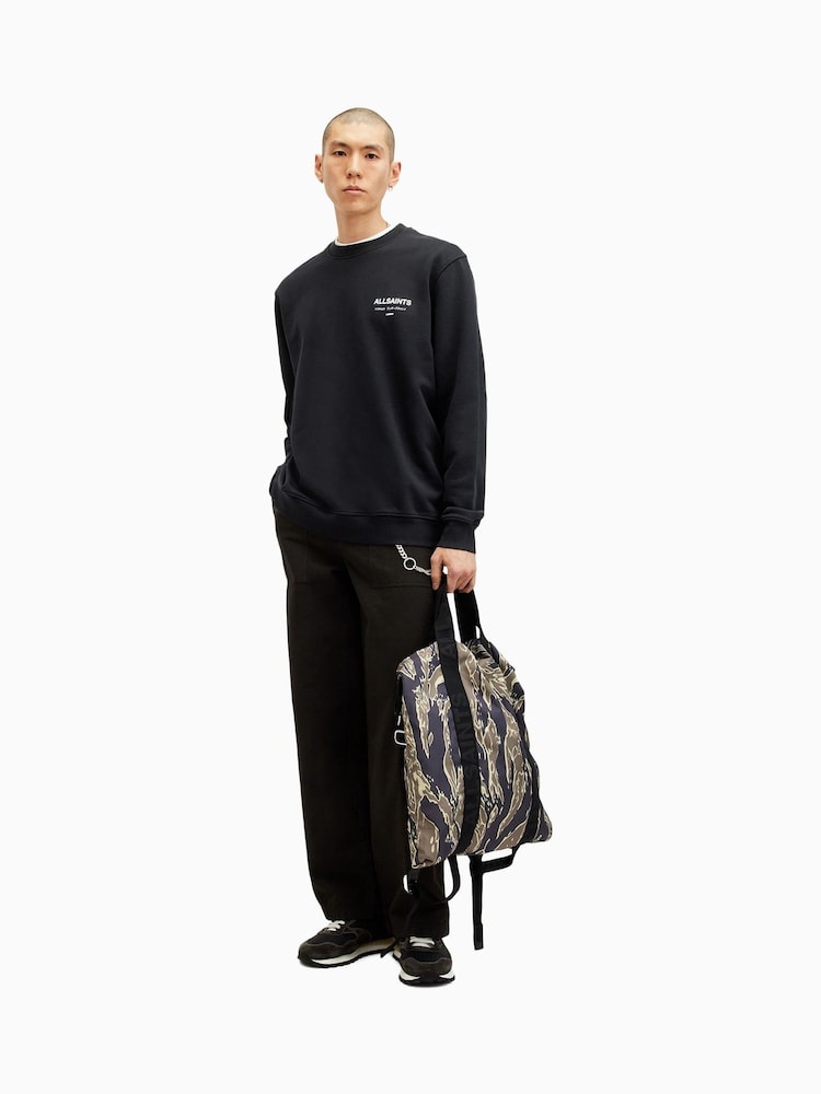 AllSaints Black Underground Crew Jumper - Image 3 of 7