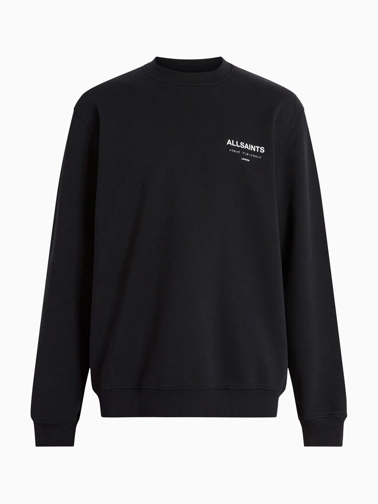 AllSaints Black Underground Crew Jumper - Image 7 of 7