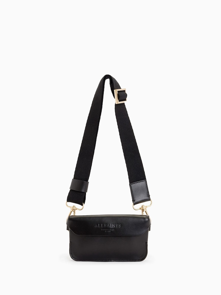 AllSaints Black Zoe Cross-Body Bag - Image 1 of 8