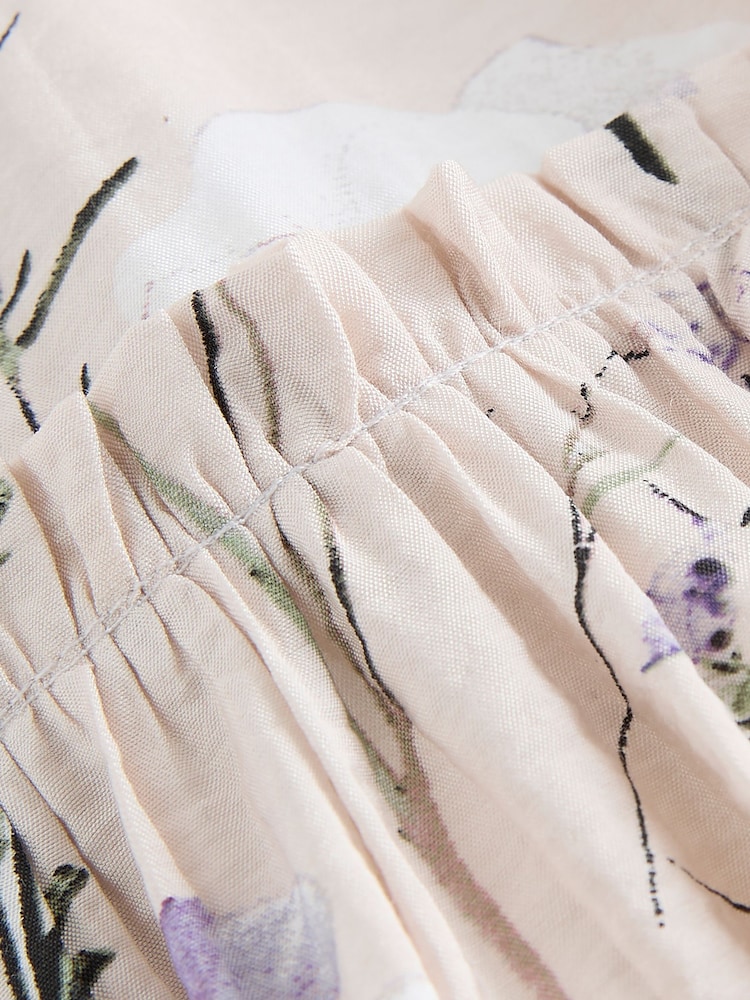 Ecru Floral Lightweight Maxi Skirt - Image 7 of 8