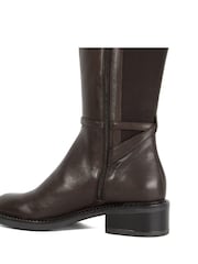 Dune London Brown Tias Branded Buckle Boots - Image 4 of 6