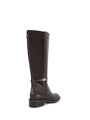 Dune London Brown Tias Branded Buckle Boots - Image 5 of 6