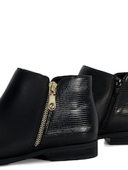 Dune London Black Wide Fit Pandias Low Heel Boots - Image 6 of 6