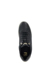 Dune London Black Chrome Episode 2 Flatform Lace Up Trainers - Image 5 of 6