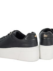 Dune London Black Chrome Episode 2 Flatform Lace Up Trainers - Image 6 of 6