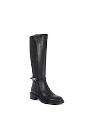 Dune London Black Tias Branded Buckle Boots - Image 3 of 6