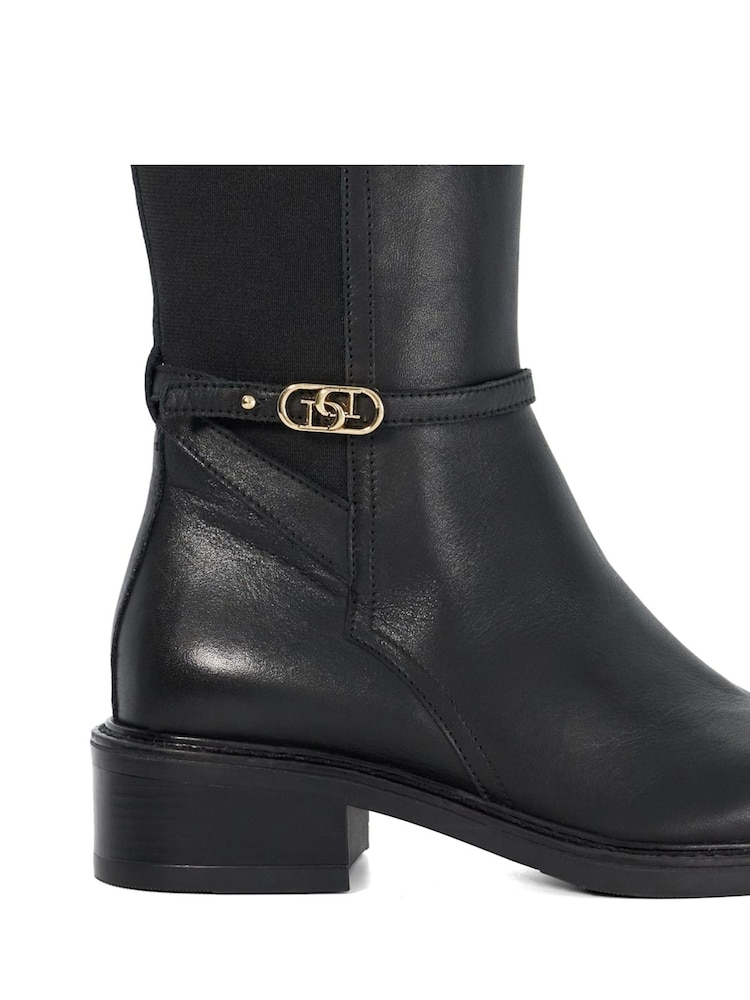Dune London Black Tias Branded Buckle Boots - Image 6 of 6