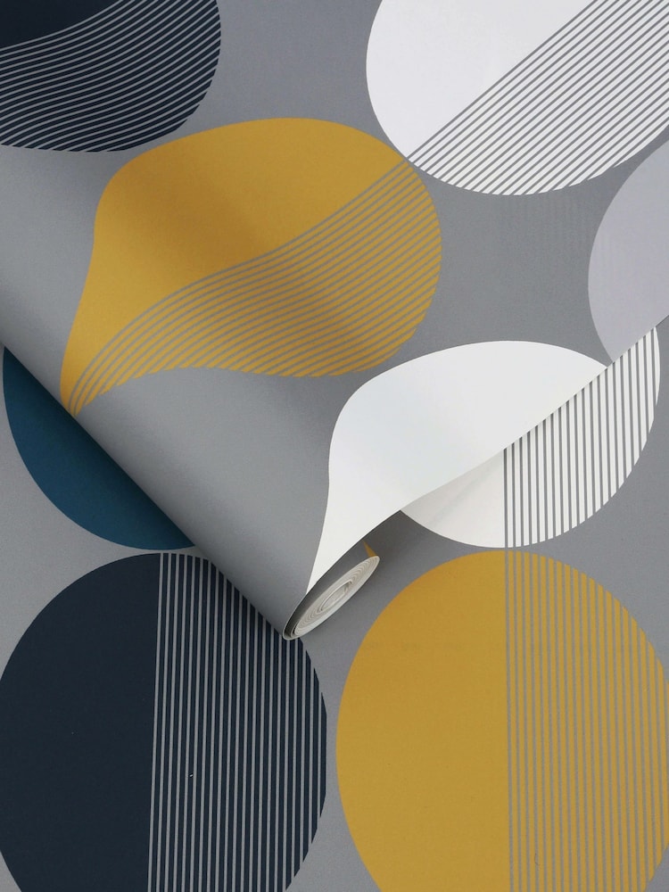 Graham & Brown Slate Coronation Craze A4 Wallpaper Sample - Image 3 of 3