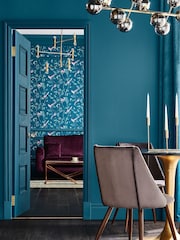 Graham & Brown Teal Tori A4 Wallpaper Sample - Image 2 of 4