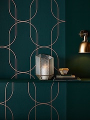 Graham & Brown Green or Cooper Palais A4 Wallpaper Sample - Image 1 of 4